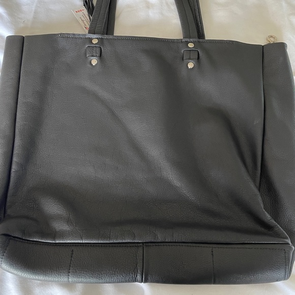 Lara B designs Hand Painted Leather Tote Bag - Picture 3 of 5